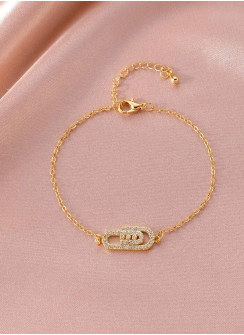 Blueline - Elegant Gold Plated Stainless Steel Bracelet For Women - Image 1