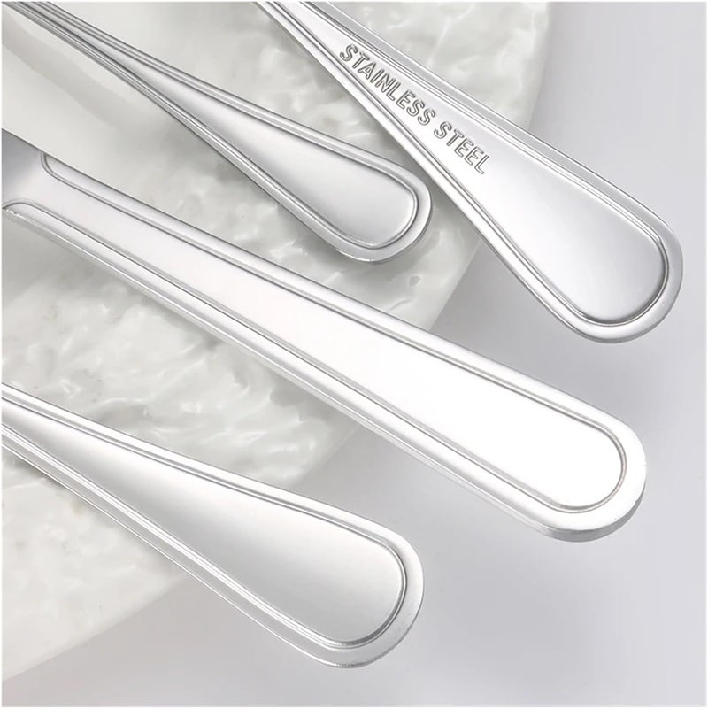 6/30pcs Stainless steel cutlery set steak knife and fork dessert and spoon high-end suitable for restaurants and hotels(6pcs tea spoon) - Image 4