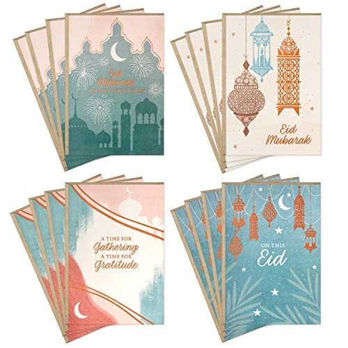Hallmark Eid al-Fitr or Eid Al-Adha Cards Assortment, Joys of Eid (16 Cards with Envelopes) (5EIR1002) - Image 1