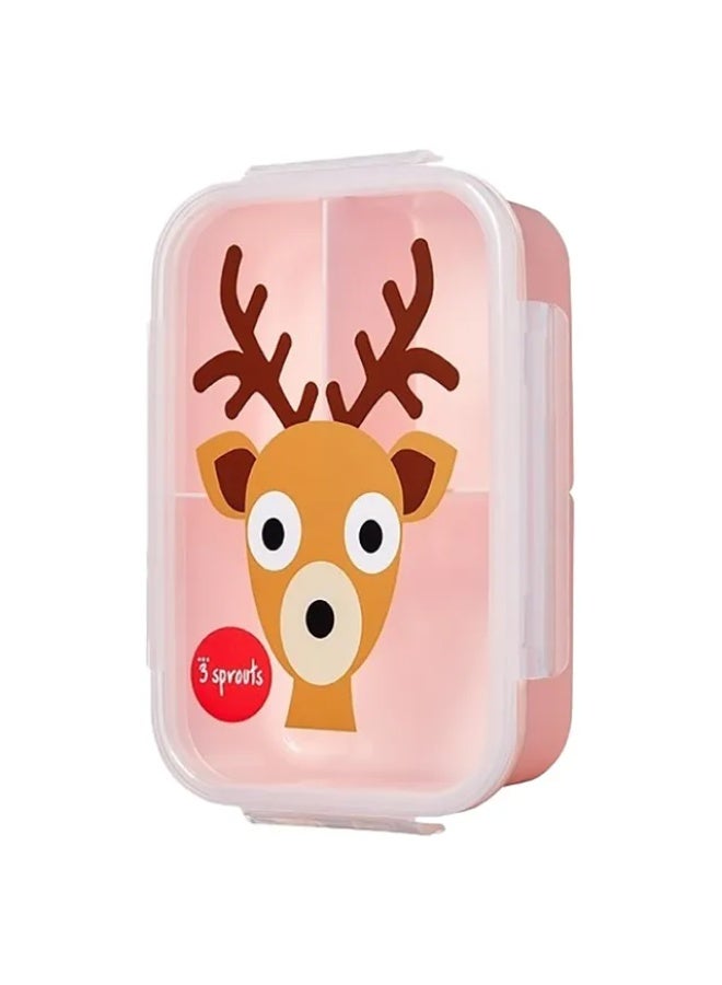 3 Sprouts - Lunch Bento Box Deer Print - Pink - Image 1