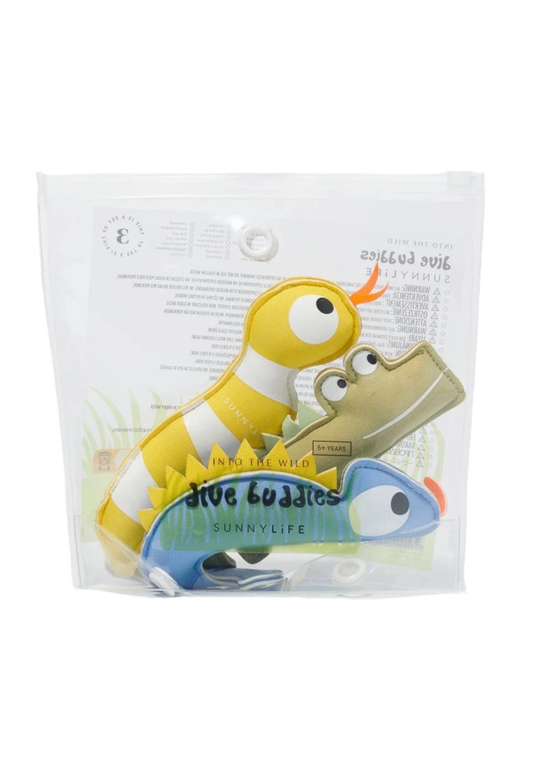 SUNNY LIFE - Kids Dive Buddies | Into the Wild Multi Set of 3 | Pool Toys - Image 1