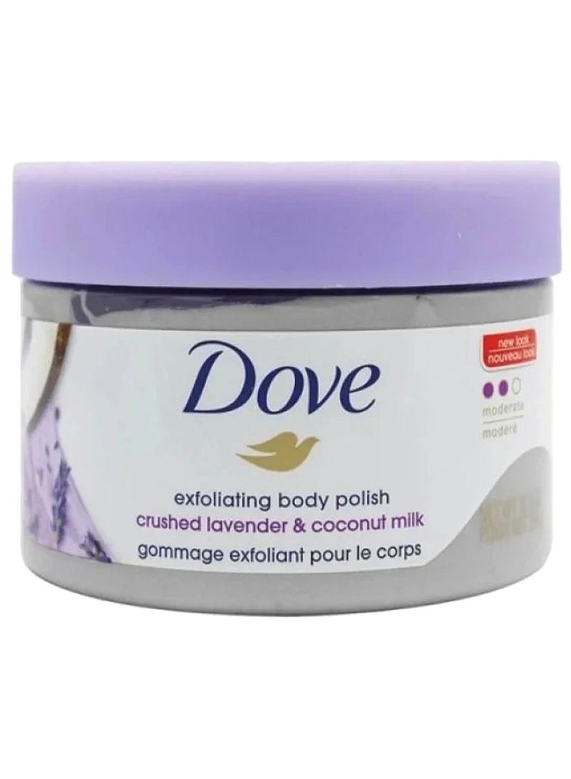 Dove Exfoliating Body Polish Crushed Lavender And Coconut Milk 298 g