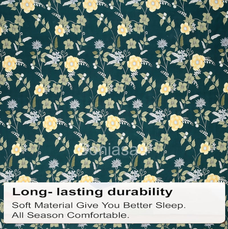 Soniasaa 320 TC Cotton Feel All Around Elastic Fitted Bedsheet, Elastic Fitted Bedsheet Single Size Bedsheet for Single Bed with 1 Pillow Cover, Size - 72 x 36 x 8 Inche Color - Image 2
