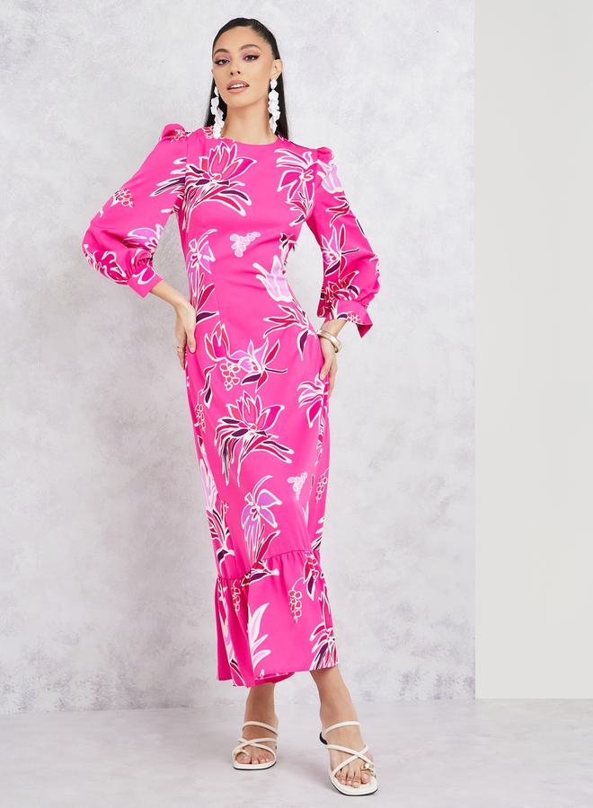 Styli Floral Print Dress  - Image 1