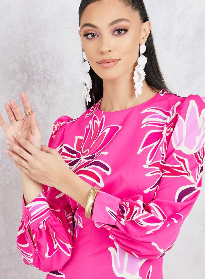 Styli Floral Print Dress