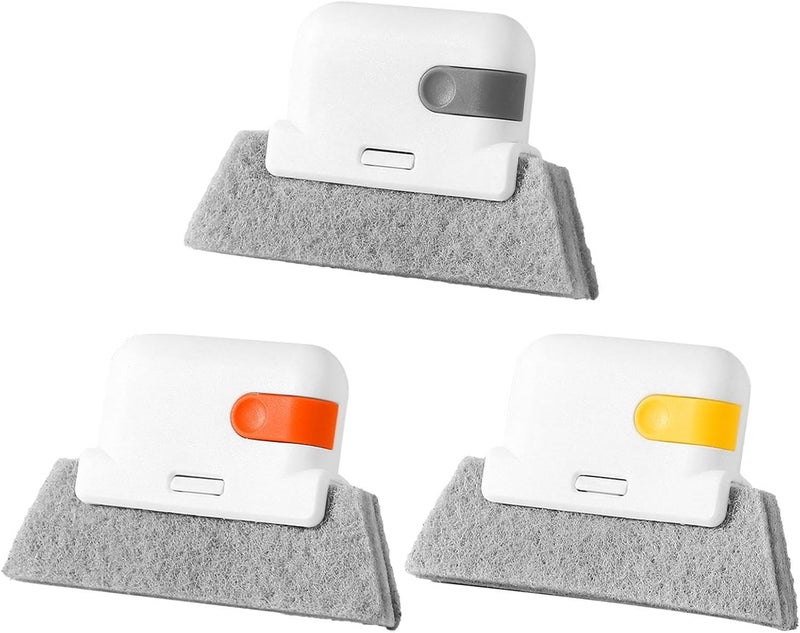 Window Rail Cleaning Tools - With 2 in 1 Non-Slip Grip | Window Sill Cleaner Brush & Window Screens for Home | For Cracks Blinds Commercial - Image 1