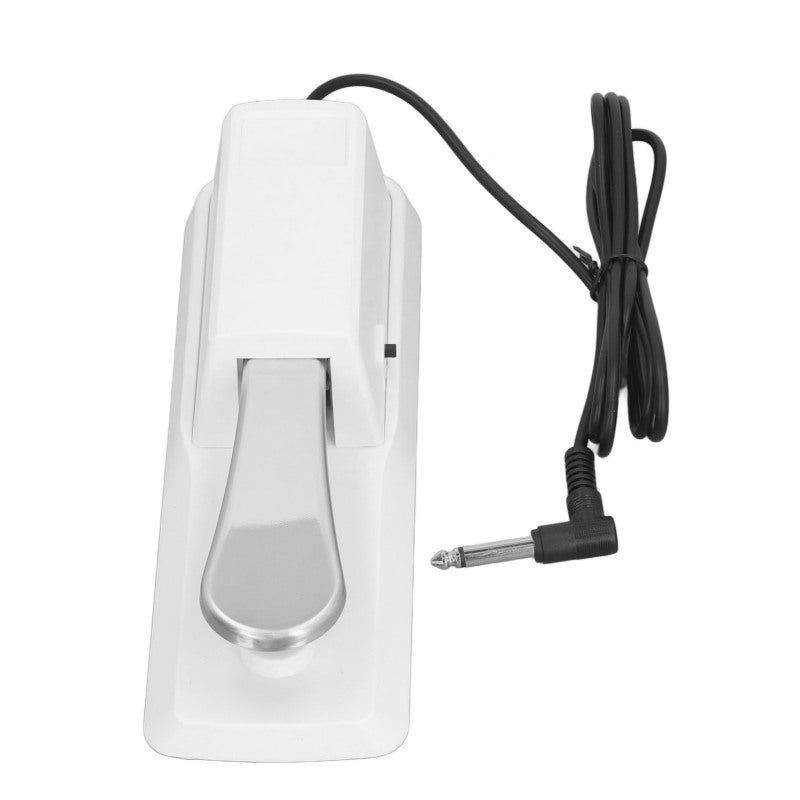 IRIN Sustain Pedal: White ABS & Alloy Steel, High Sensitivity Tenuto Switching - Universal 6.35mm Connector, Anti-Slip Rubber for Piano Keyboard, Musical Instrument Players - Image 1