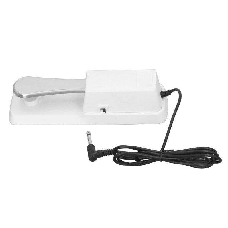 IRIN Sustain Pedal: White ABS & Alloy Steel, High Sensitivity Tenuto Switching - Universal 6.35mm Connector, Anti-Slip Rubber for Piano Keyboard, Musical Instrument Players - Image 5