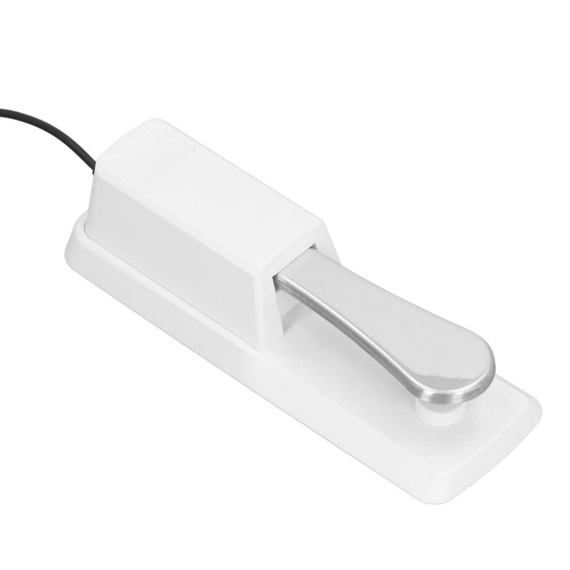 IRIN Sustain Pedal: White ABS & Alloy Steel, High Sensitivity Tenuto Switching - Universal 6.35mm Connector, Anti-Slip Rubber for Piano Keyboard, Musical Instrument Players - Image 2