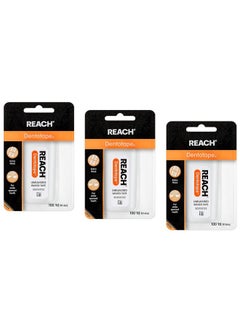 REACH Reach Dentotape Waxed Dental Floss with Extra Wide Cleaning Surface for Large Spaces between Teeth, Unflavored, 100 Yards (Pack of 3)  - Image 1