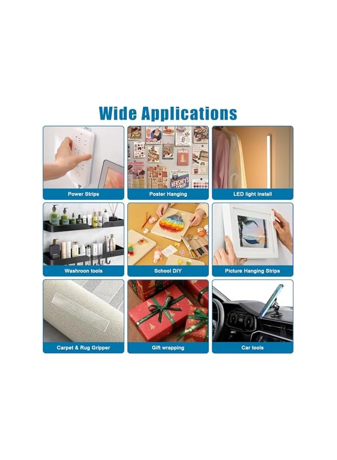 promass Heavy Duty Double-Sided Tape 20mm*3m - Versatile Removable Mounting Tape for Picture Hanging, Home Décor, and More – Strong Adhesive Strips for Secure and Clean Application - Image 4