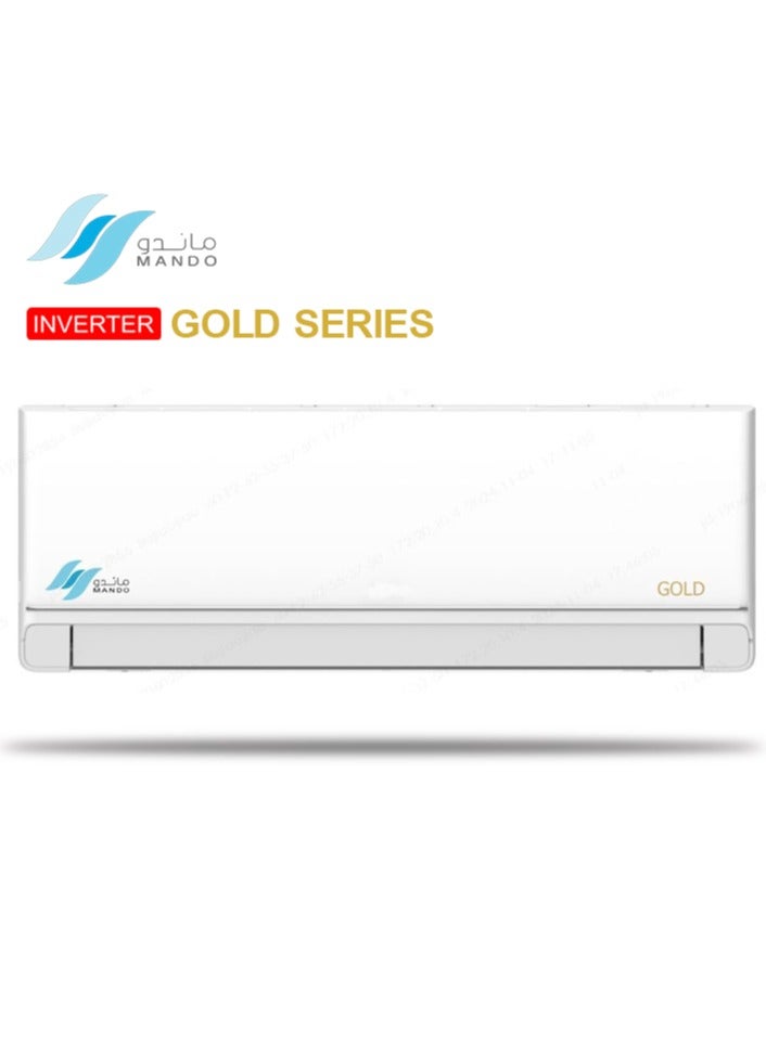 Mando Gold Inverter Split Air Conditioner, 21200 BTU, Hot and Cold, Model AU-24INV-24H - Image 1