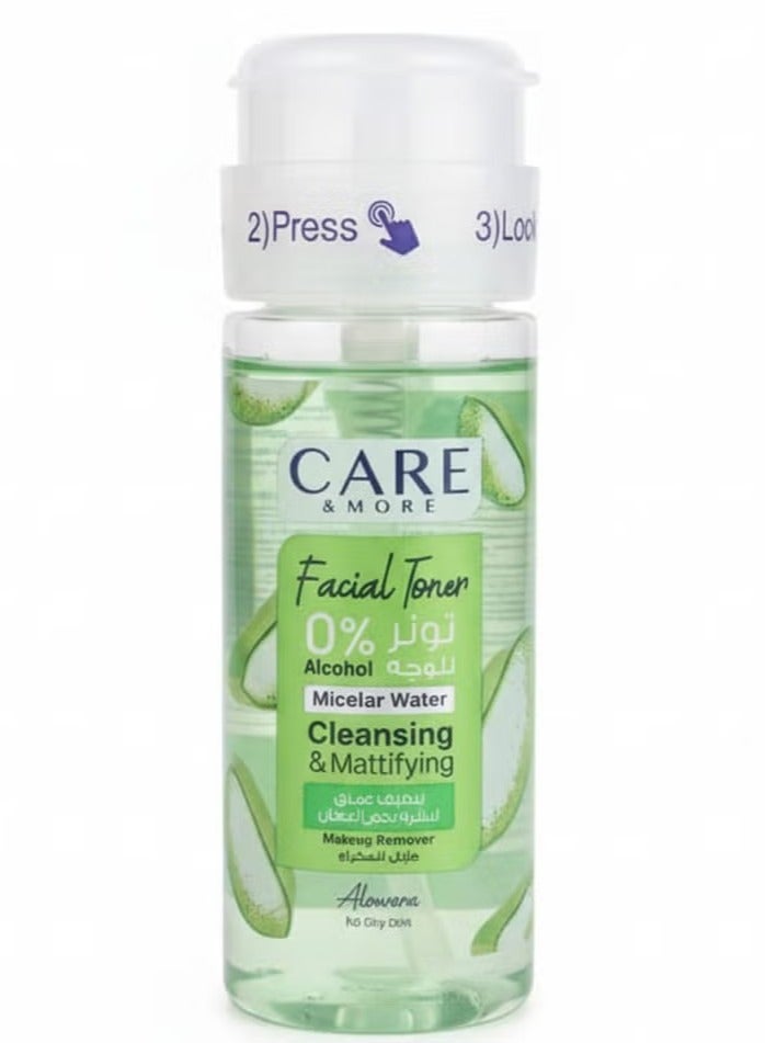 Care & More Facial Toner Micellar Water Cleansing & Mattifying Makeup Removal 150 Ml - Image 1