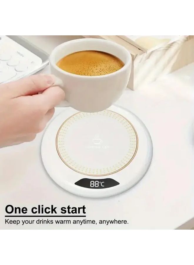 Adjustable Temperature Green Smart Heating Pad USB Powered Auto Shut Off Safety 4 Season Use For Coffee Tea Travel Fitness Home Office Beverage Warmer Coffee Warmer Portable Compact Durable Heater - Image 5