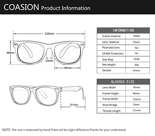 COASION Kids Polarized Sunglasses TPEE Rubber Flexible Shades for Girls Boys Age 3-9 (Rosepink Frame/Blue Mirror Lens) - Image 5