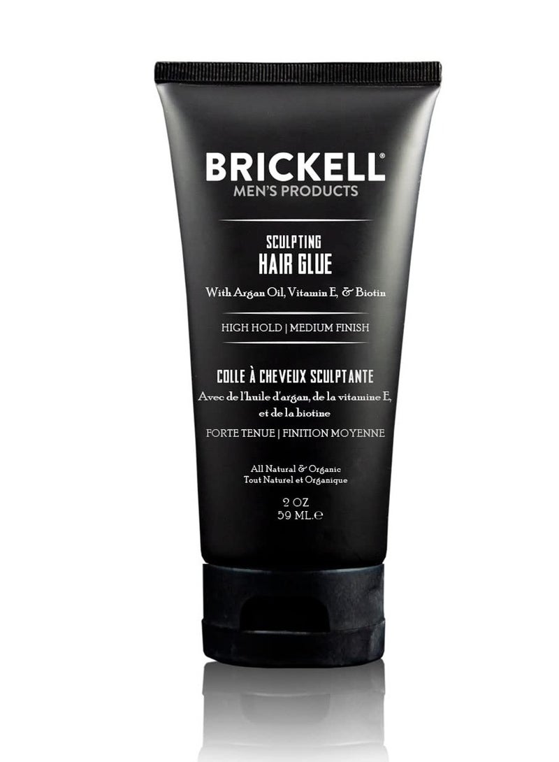 Brickell Men's Products Brickell Men's Hair Styling Sculpting Hair Glue For Men, All Day Lasting Hold for Sculpting and Shaping Hair, 2 Ounce, Scented (2 oz) - Image 1