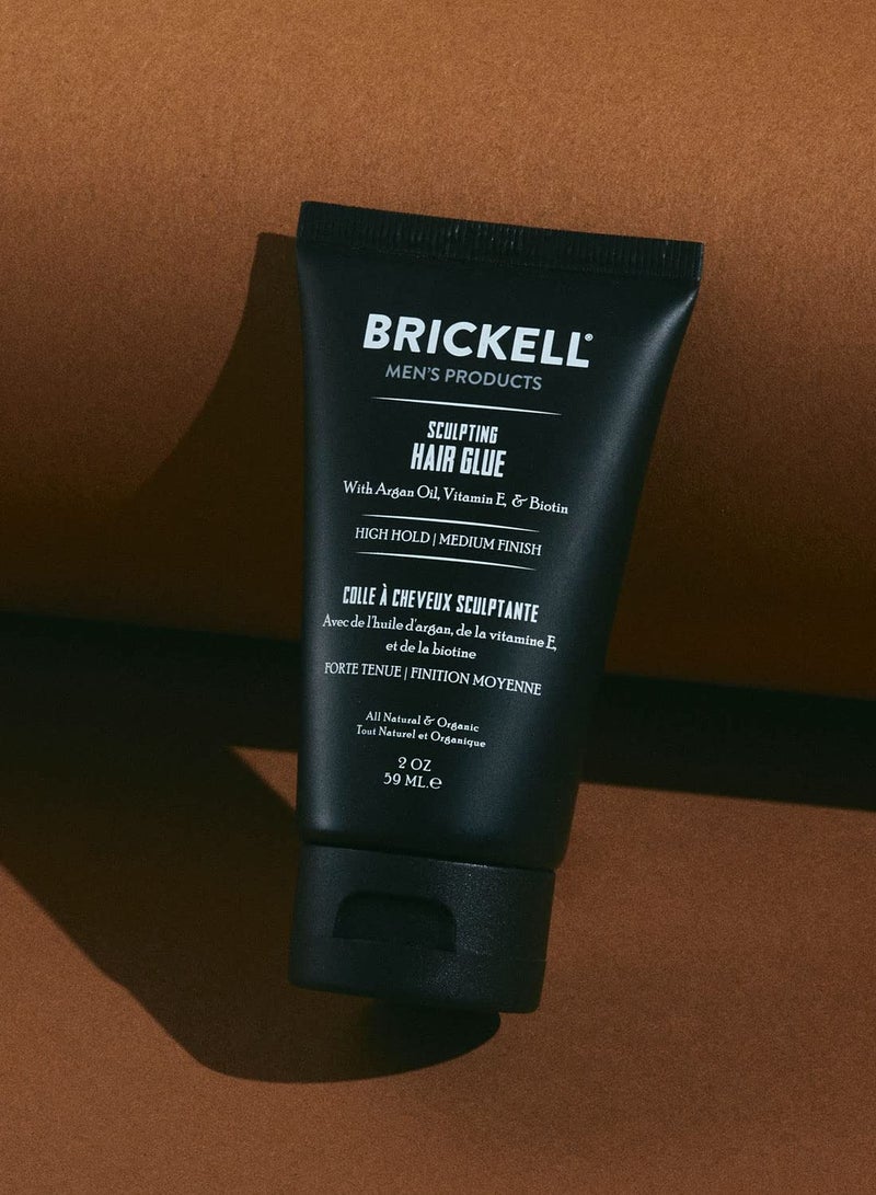Brickell Men's Products Brickell Men's Hair Styling Sculpting Hair Glue For Men, All Day Lasting Hold for Sculpting and Shaping Hair, 2 Ounce, Scented (2 oz) - Image 2