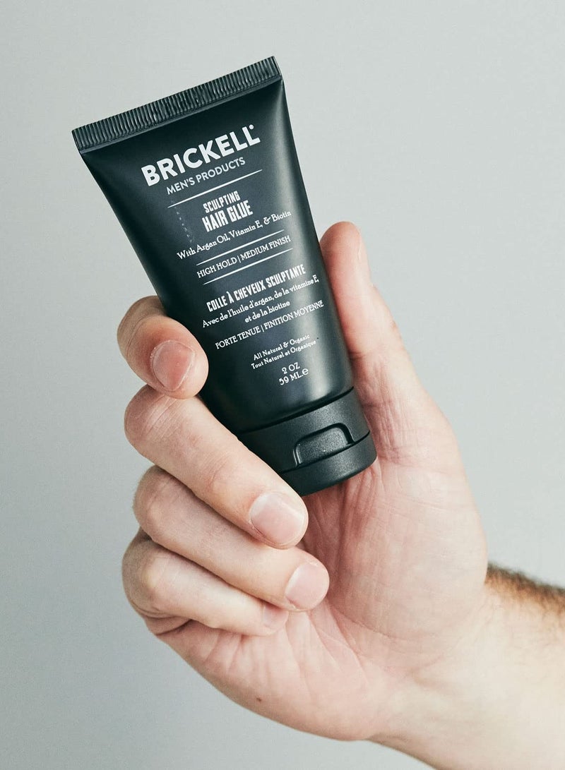 Brickell Men's Products Brickell Men's Hair Styling Sculpting Hair Glue For Men, All Day Lasting Hold for Sculpting and Shaping Hair, 2 Ounce, Scented (2 oz) - Image 4