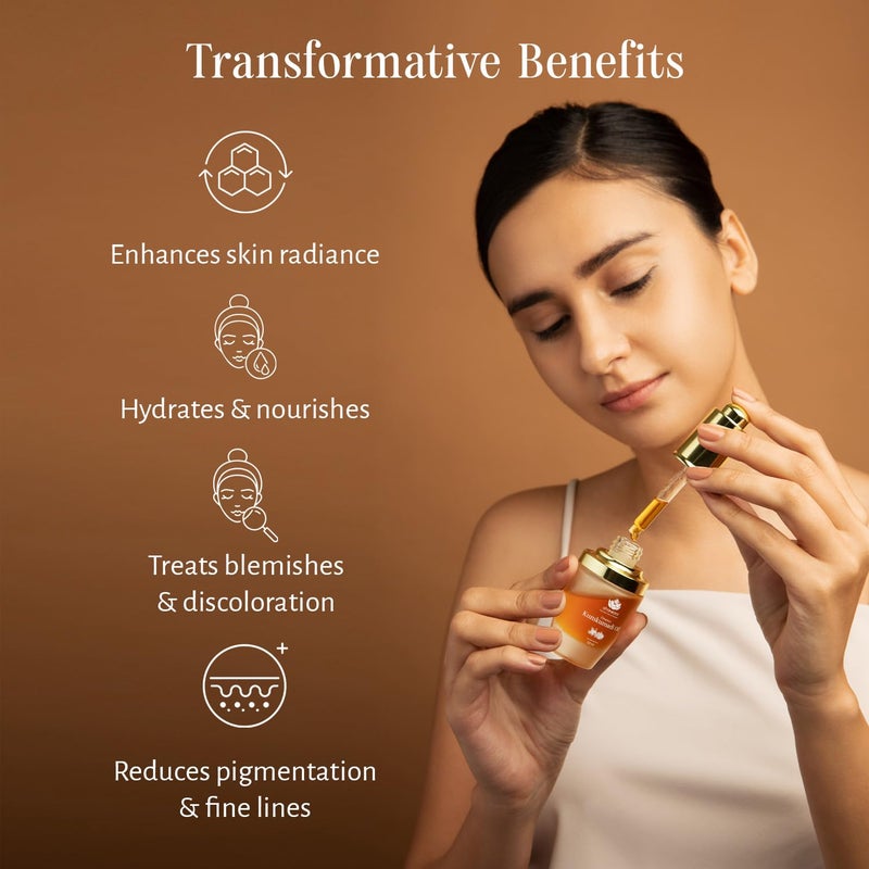 Shankara Ayurvedic Kumkumadi Oil Tailam Elixir for Glowing Skin With Pure Essential Oils Natural Formula for Radiant and Youthful Complexion  Suitable for All Skin Types  18 ml - Image 4