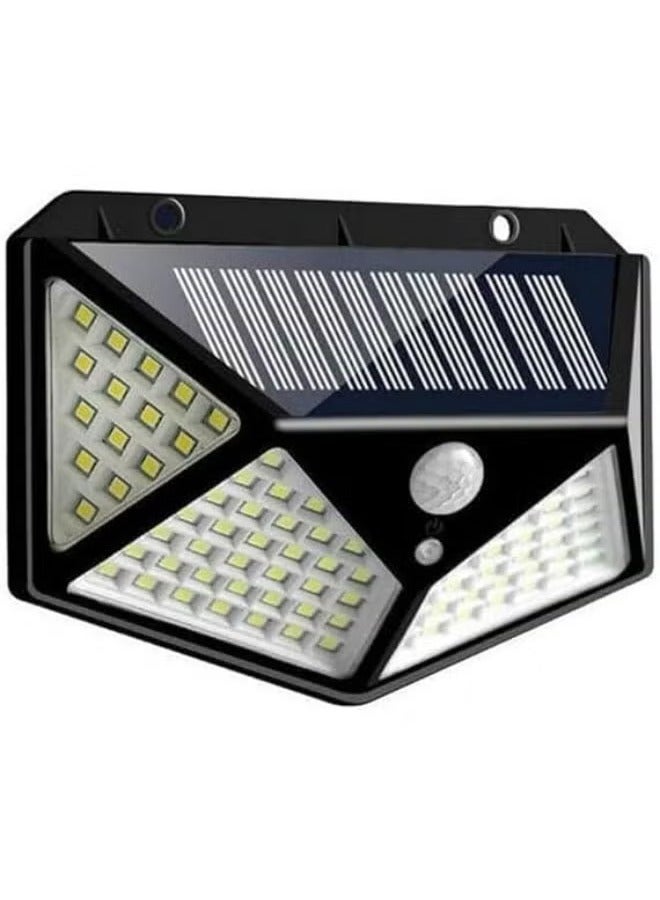 Raxoom Solar Powered Outdoor Wall Light – 100 Ultra-Bright LEDs with Wide-Angle Illumination, PIR Motion Sensor, IP65 Waterproof Rating, Solar Interaction Lighting Mode – Energy-Saving LED Wall Lamp for Garden, Fence, Patio, Garage & Outdoor Security - Image 1