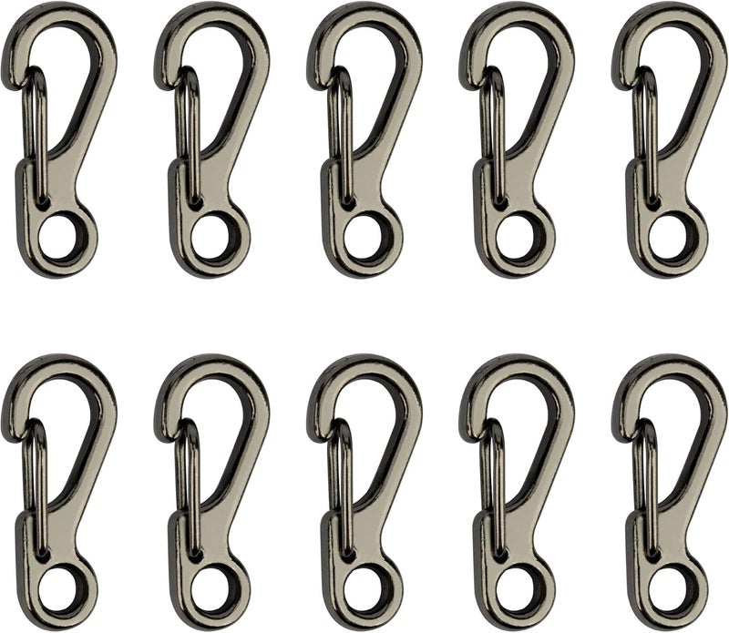 SWATOM Small Mini Carabiner Clip Tiny Spring Snap Hook Keychains Micro Carabiners for Paracord EDC Alloy Key Rings Outdoor Hiking Fishing Camping Backpack Accessories - Image 1