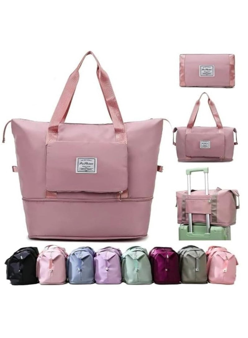 eBasket Foldable Handheld Travel Bag Large Waterproof Luggage Bag (Cashmere) - Image 1