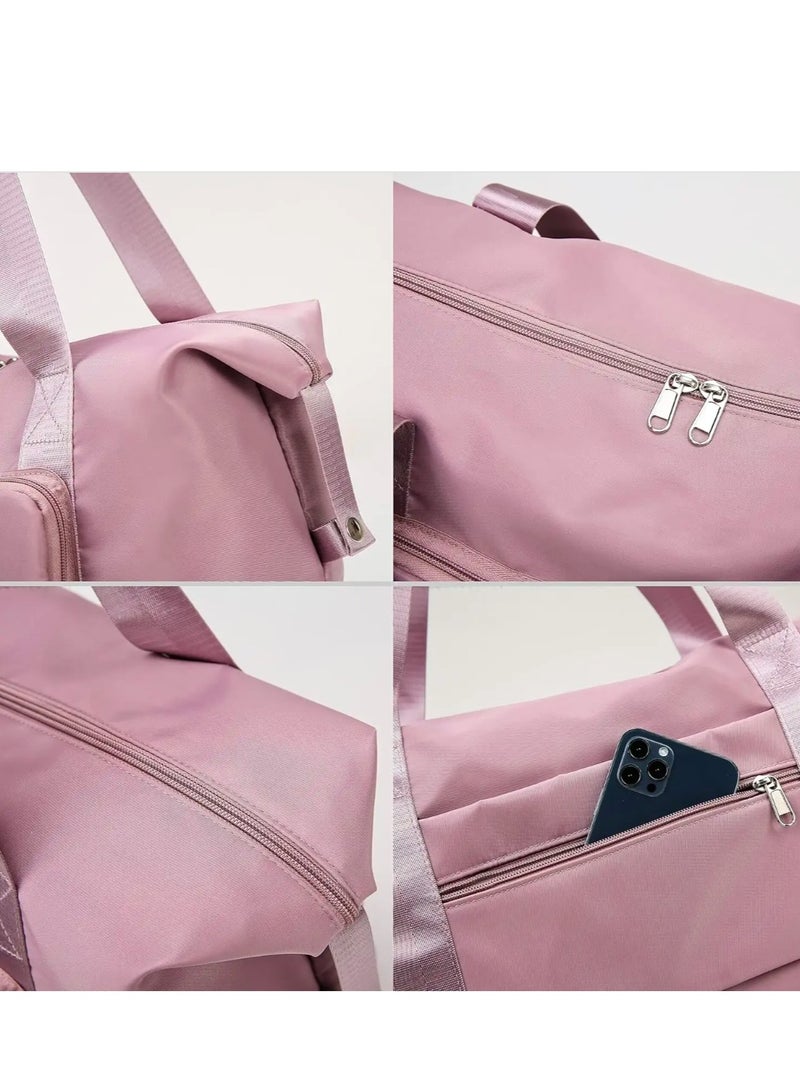 eBasket Foldable Handheld Travel Bag Large Waterproof Luggage Bag (Cashmere) - Image 3