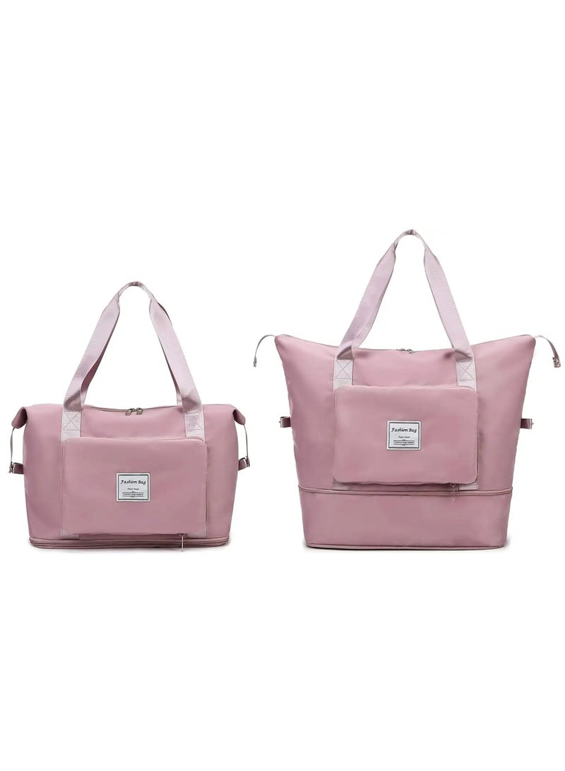 eBasket Foldable Handheld Travel Bag Large Waterproof Luggage Bag (Cashmere) - Image 4