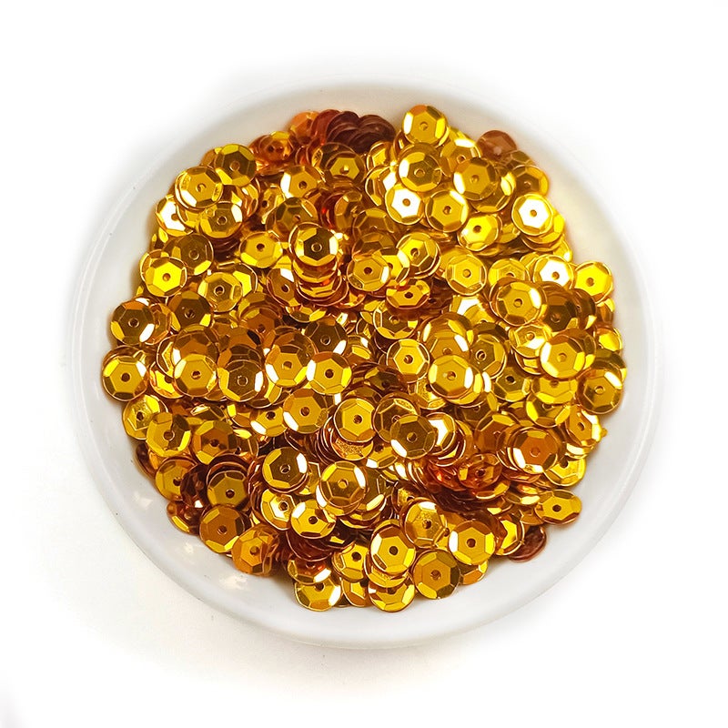 6mm Round Curved PVC Sequins for Sewing C25 clear - Image 5