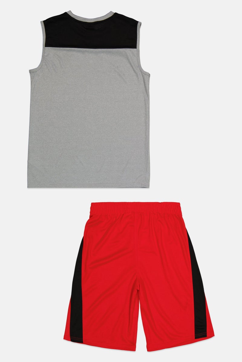 PUMA ملابس رياضية للأطفال الأولاد تناسب بلا أكمام مجموعة علوية وسفلية، متعددة الألوان - Image 2