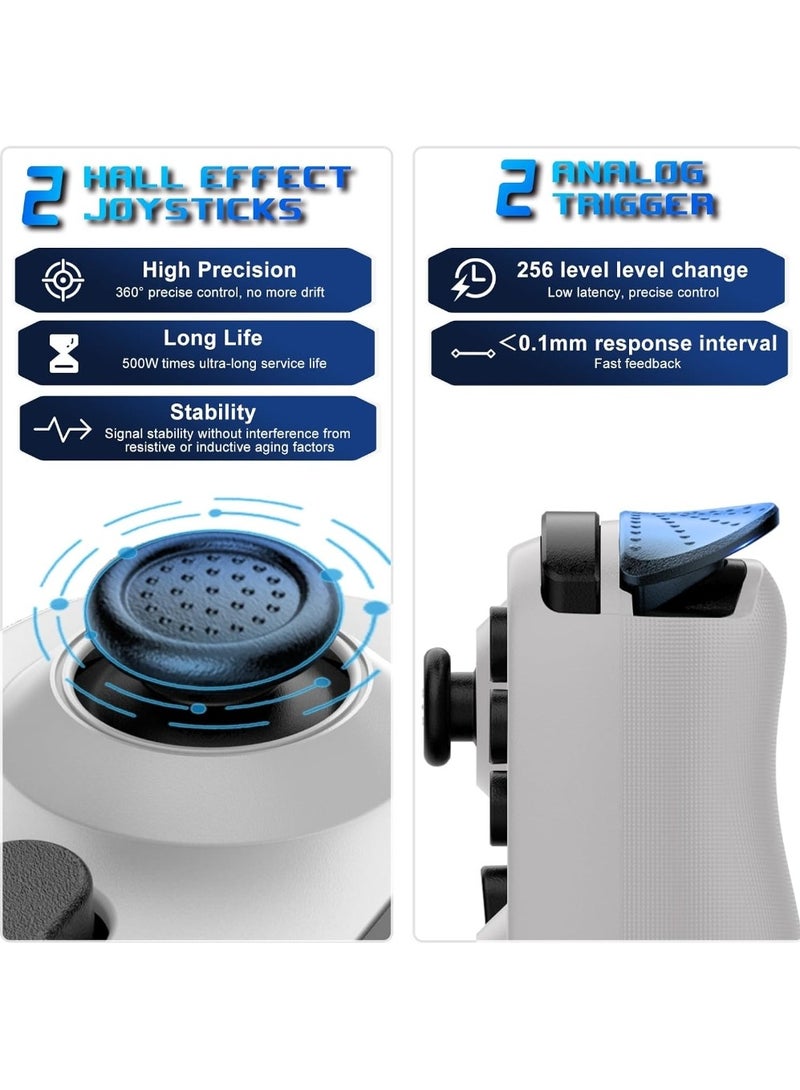 Game Controller For IPhone, IPad, Tablet, PC, Bluetooth 5.0 Low Latency Joystick Gamepad For Call Of Duty, Apex, MFi Games, Cloud Gaming, Steam, Direct Play (White)  - Image 4