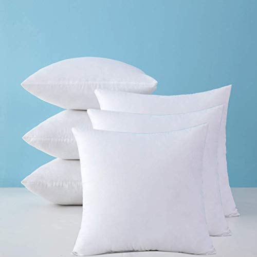AVI Soft & Fluffy Micorfiber Filled Hotel Quality Premium Cushions Filler Set of 8, 20 x 20 Inch, Decorative Cushion for Sofa, Bed, Throw Pillow Insert, Office (White) - Image 1