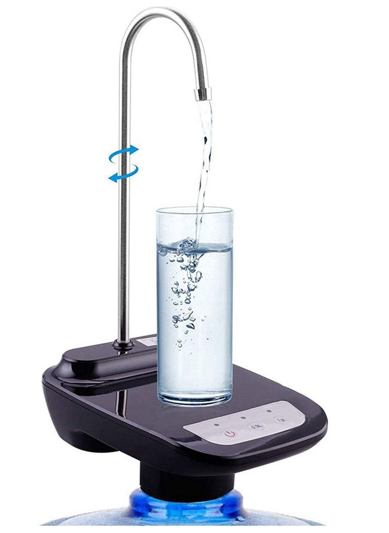ELTRAZONE Drinking Water Dispenser Pump, Low Noise USB Charging Automatic Water Pump for Universal 2-5 Gallon Bottle, Electric Portable Water Bottle Dispenser for Kitchen, Home, Office, Camp - Image 1