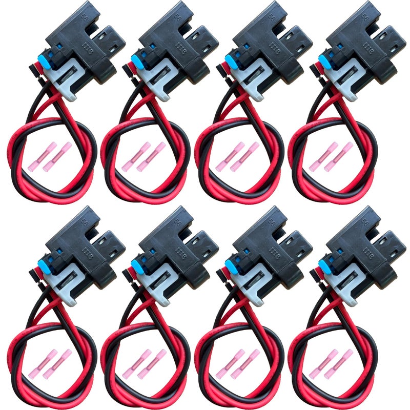SDYYDS 8 pack Truck Fuel Injector Connector Pigtail Wire Compatible with Mini Delphi Multec 2 OEM Tooling Connector Lock Seals Terminals WPINJ31X815306160 - Image 3