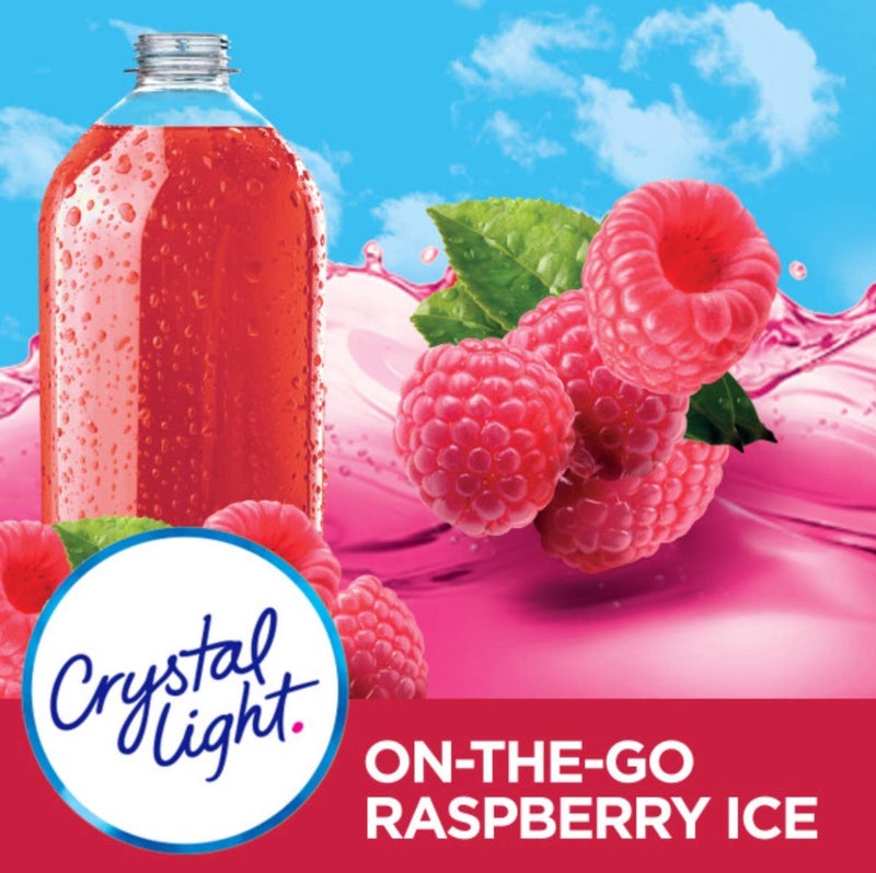 Crystal Light Sugar-Free Raspberry Ice Drink Mix (10 On-the-Go Packets) - Image 3