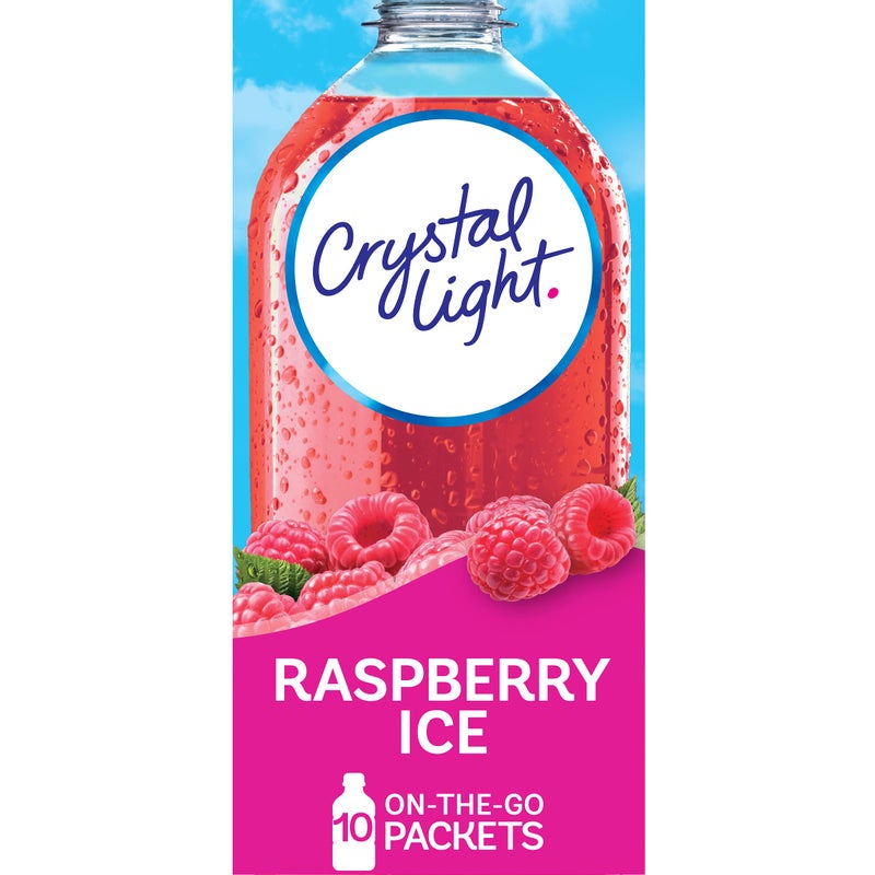 Crystal Light Sugar-Free Raspberry Ice Drink Mix (10 On-the-Go Packets) - Image 1
