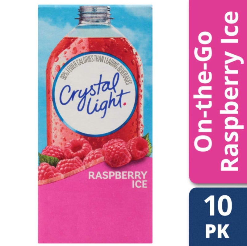 Crystal Light Sugar-Free Raspberry Ice Drink Mix (10 On-the-Go Packets) - Image 2