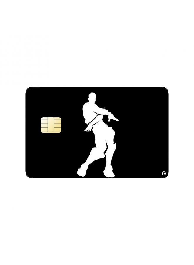 RKN PRINTED BANK CARD STICKER Cool Guy Drawing In White - Image 1
