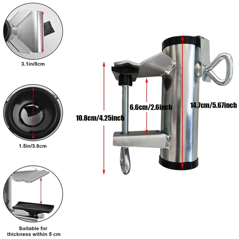 Cunguv Upgrade Umbrella Clamp Stand Holder Heavy Duty Bench Buddy Patio Umbrella Fixed Clip Beach Fishing Umbrella Mount Chair Clamp - Image 2