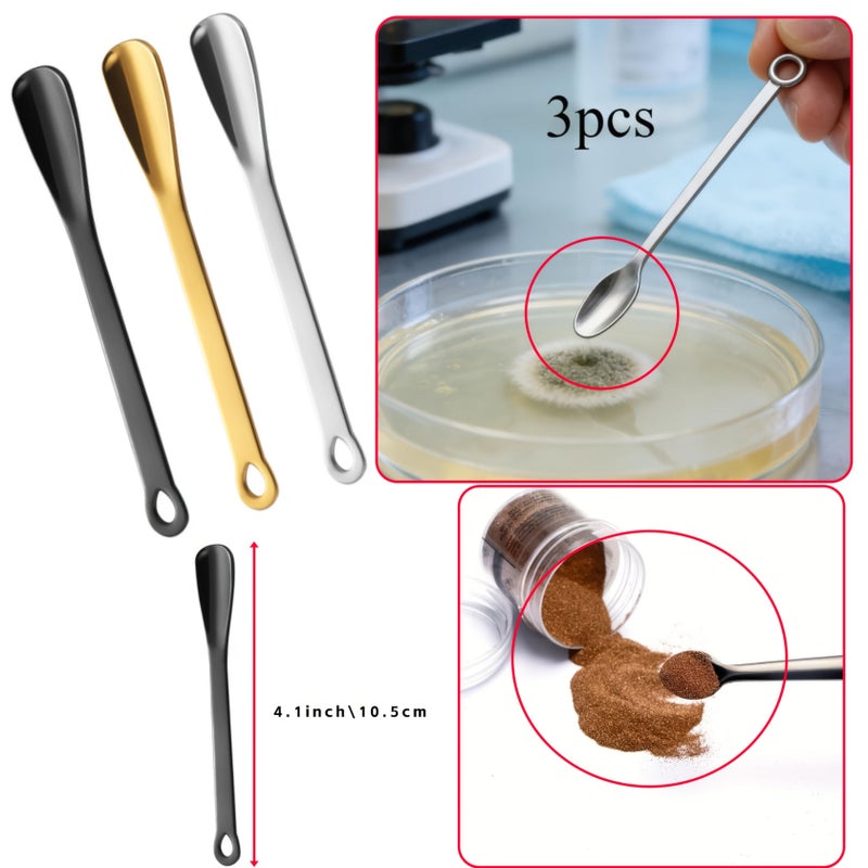 Mixed Color Lab Craft Spoon Set with Ergonomic Handle for Glitter Embossing Powder Small Decorations - Image 2