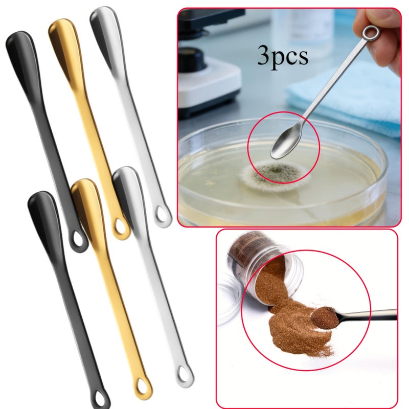 Mixed Color Lab Craft Spoon Set with Ergonomic Handle for Glitter Embossing Powder Small Decorations - Image 1