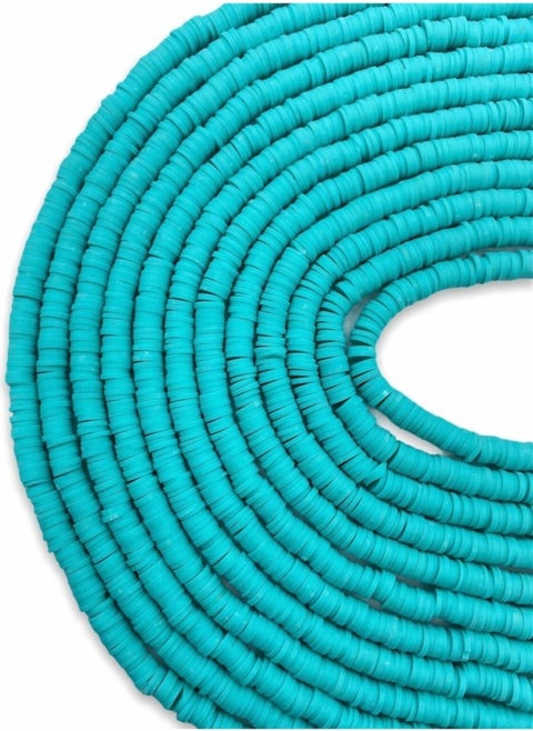 Target Bijouterie 6mm Turquoise Color Polymer Clay Fimo Bead StrING,40CM Dough Bead Fimo String
