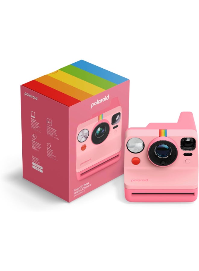 بولارويد Now Gen 3 Instant Camera | Two-Lens Autofocus, Self-Timer, Double Exposure, Flash, USB-C, Works w/ i-type and 600 Films, for Gen Z, Millenials, Teens - Pink - Image 1