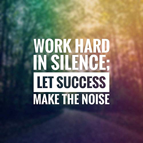 5 Ace work hard in silence |Motivational quotes|Inspirational quotes|Gym Poster| wall sticker paper poster(size:12x18 inch),multicolor - Image 1