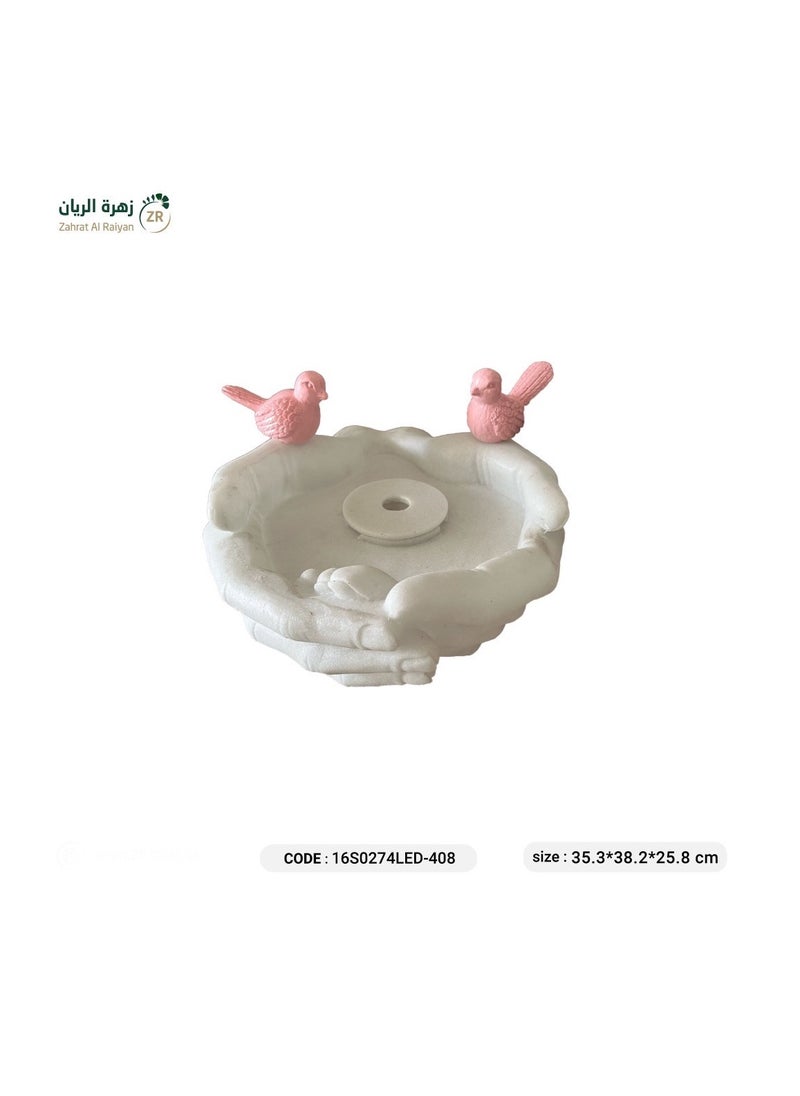 Zahrat Al Raiyan Hand shaped fountain in white color 