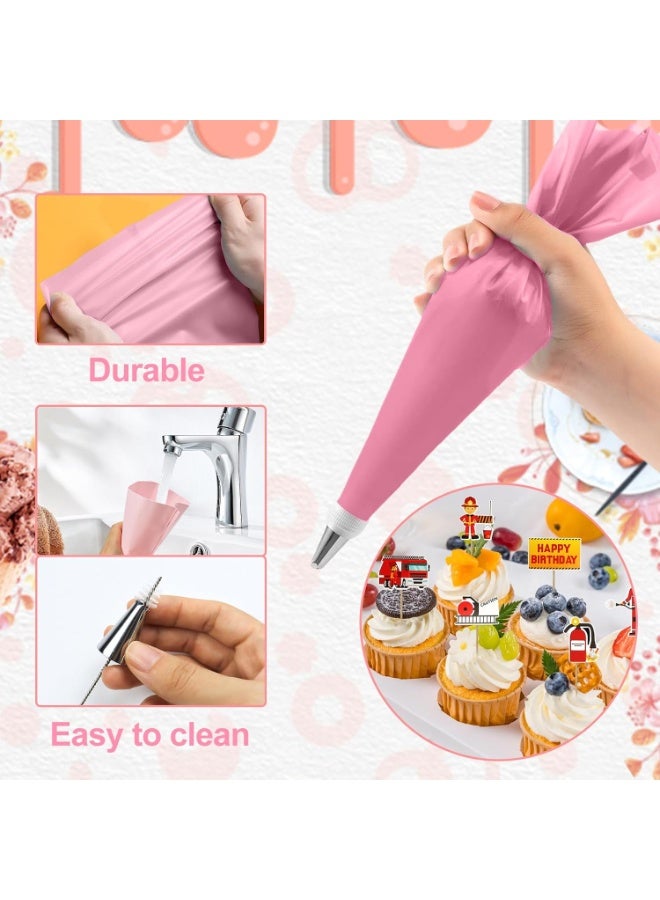 TAYYIB NOOR 83-Piece Premium Cake Decorating Set, Icing Piping Kit with Stainless Steel Tips, Pastry Bags, Turntable & Scraper, Reusable for Arabic Sweets (Kunafa/Baklava), Wedding, Cupcakes, Cookies - Image 3