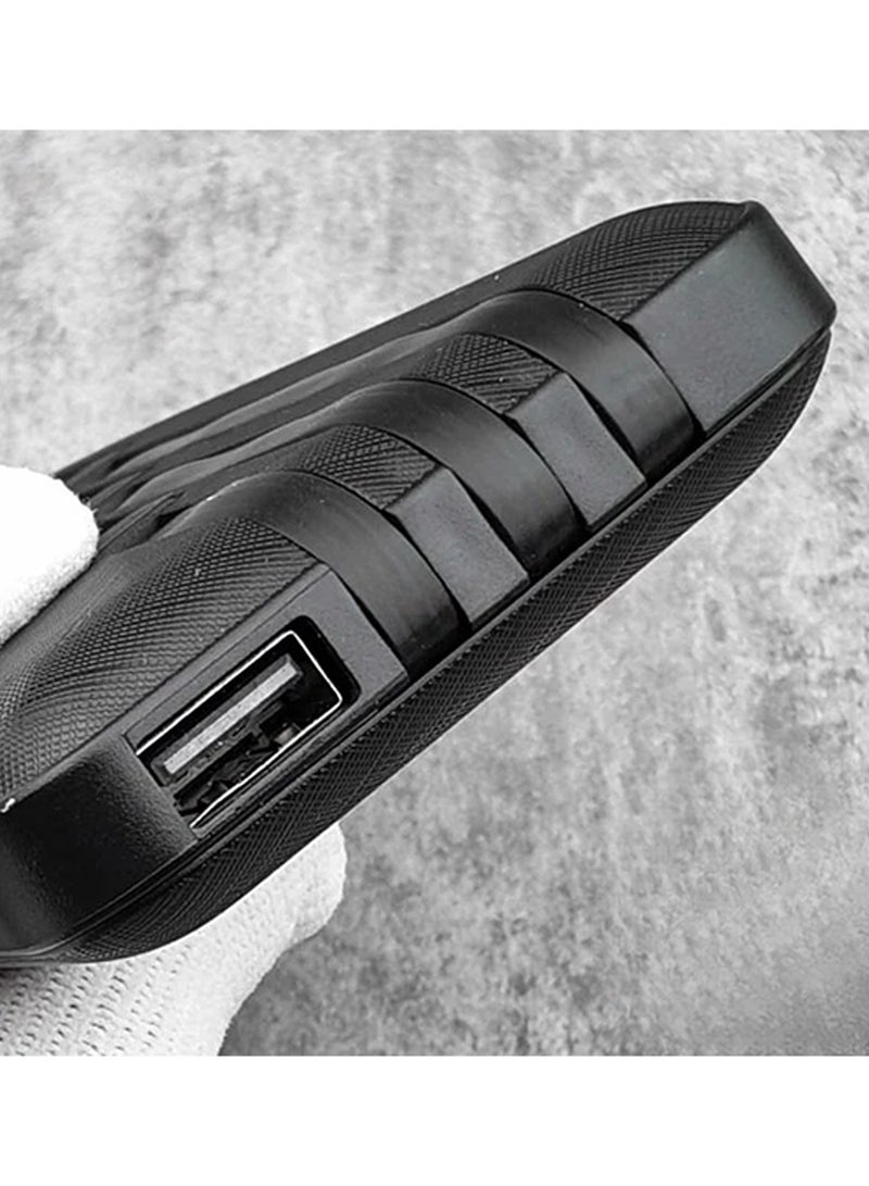 Earldom PB-41 10000 mAh Power Bank With 3 Wire In-Built Charging Cable And LCD Display Black - Image 3