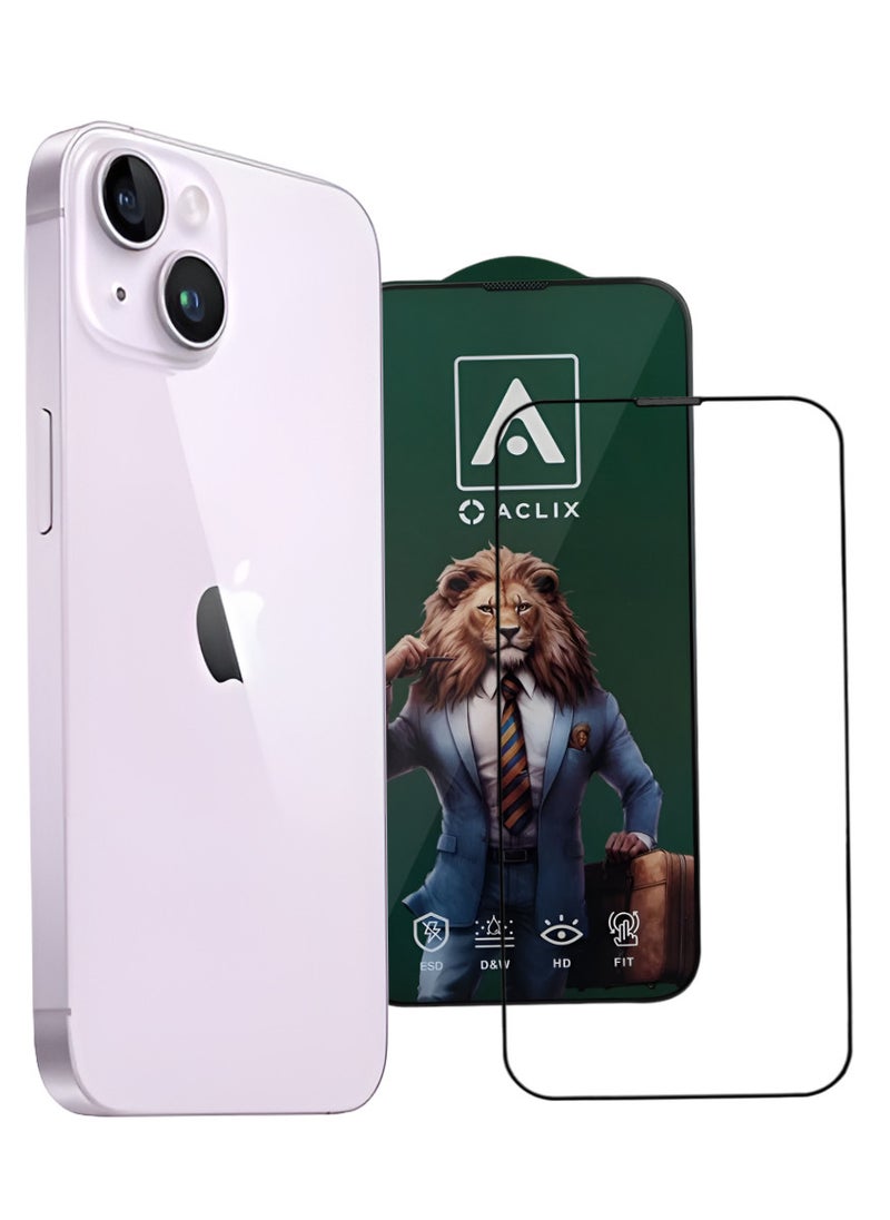 ACLIX Antistatic ESD Dustproof Premium Quality High Definition Tempered Glass Screen Protector Designed For  iPhone 14 Plus - Image 1