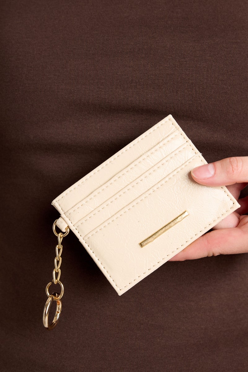 DeFacto Beige Woman Woman Faux Leather Business Card Wallet Casual - Image 1