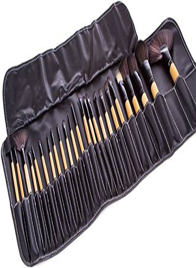 Everyday Desire Natural Cosmetic Brush set with Bamboo Handle design with Pouch Case (Pack of 24) - Image 5